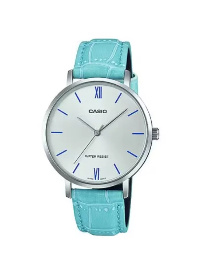 Women's Leather Analog Watch LTP-VT01L-7B3 - 34 mm