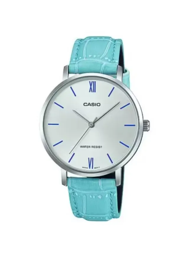 Women's Leather Analog Watch LTP-VT01L-7B3 - 34 mm