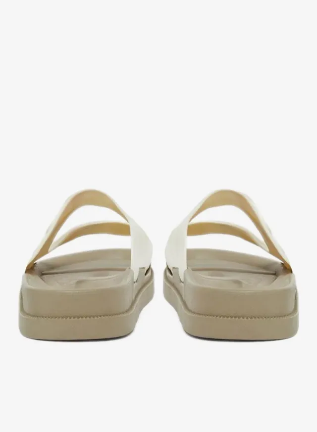 Buckle Detail Slides Beige – image 4