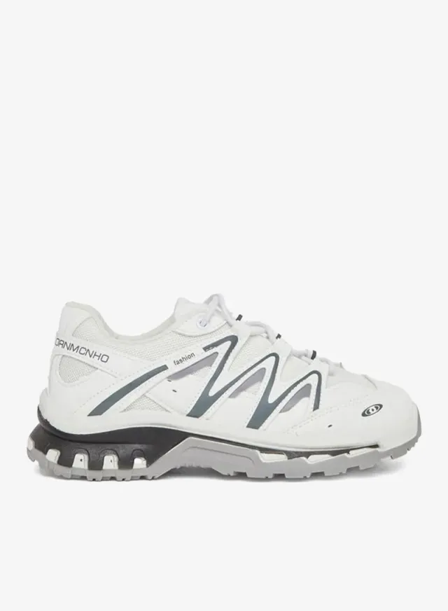 Zigzag Pattern Lace Up Sneakers White