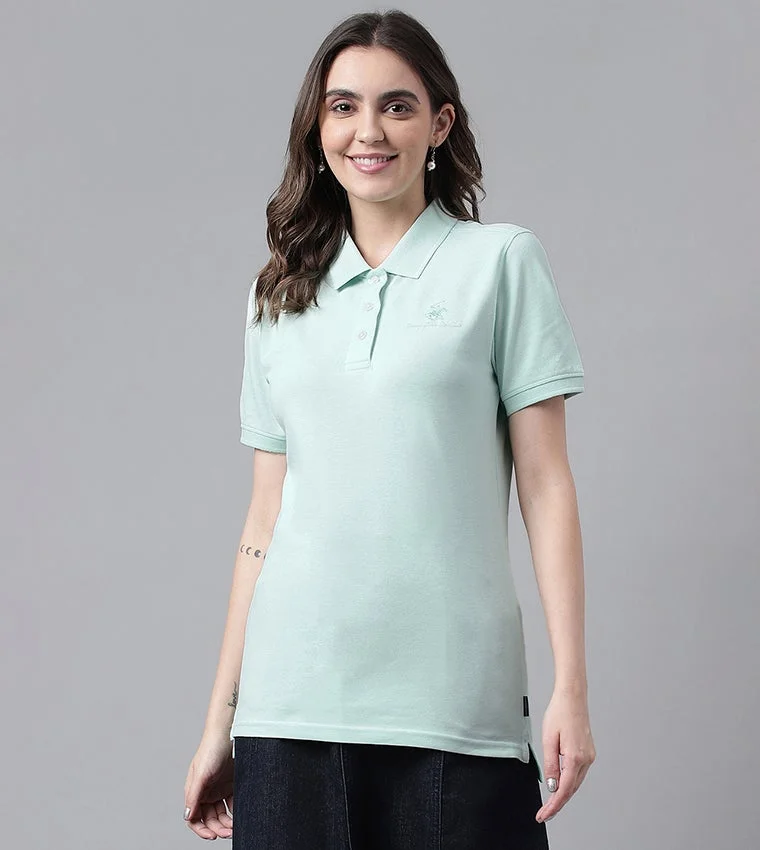 Beverly Hills Polo Club Embroidered Polo Light Blue