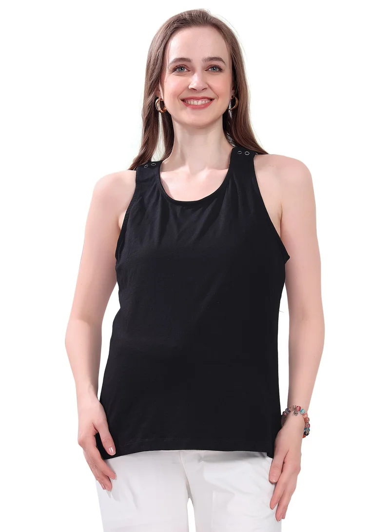 Maternity & Nursing Tank Top Black