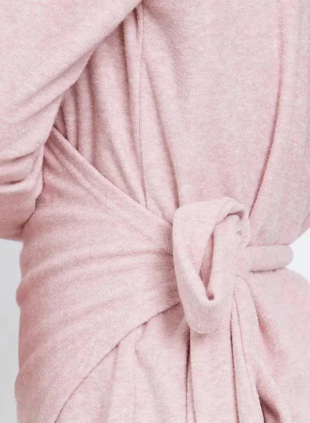 Styli Long Sleeve Wrap Knit Top Pink – image 3