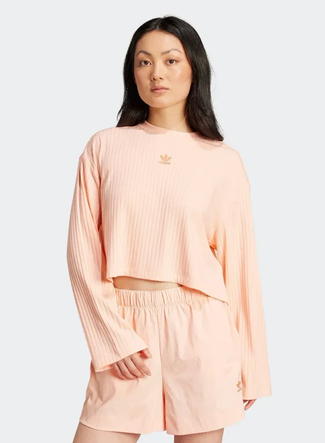 تيشيرت بأكمام طويلة Essentials Wide Rib