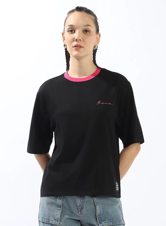 Women's Oversized Cotton T-Shirt Black