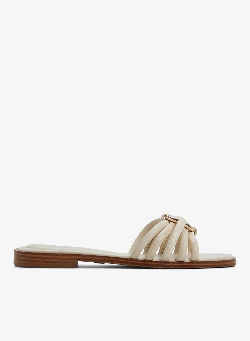 Ebanderiel Single Strap Flat Sandals Beige