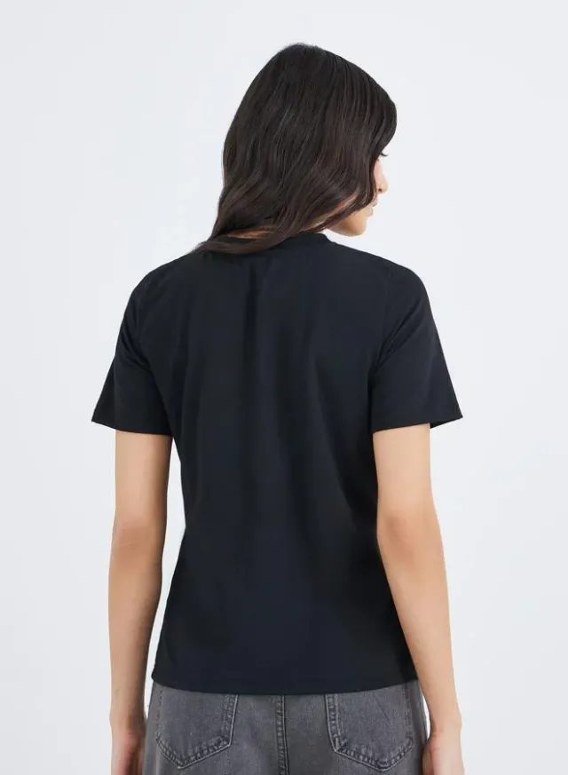 Take Two Cut and Sew Panel T-Shirt Black – image 4