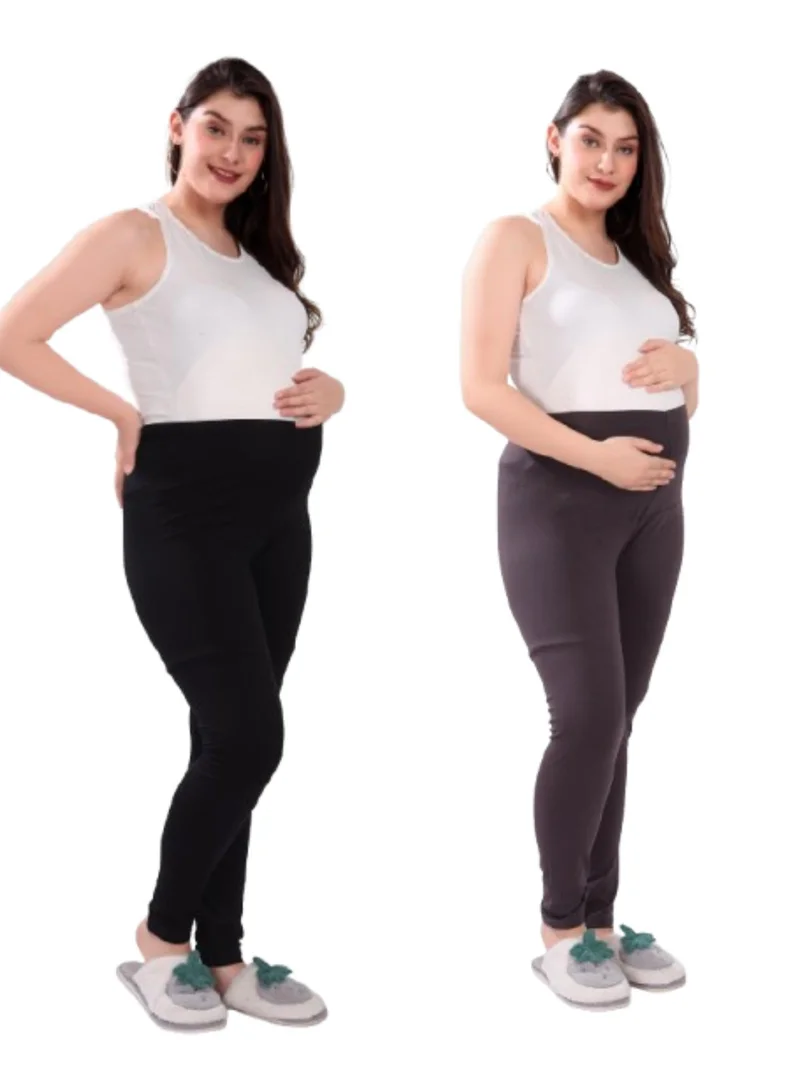 2-Pack High Waist Viscose Maternity Leggings