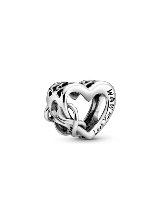 Love You Mom Infinity Heart Charm