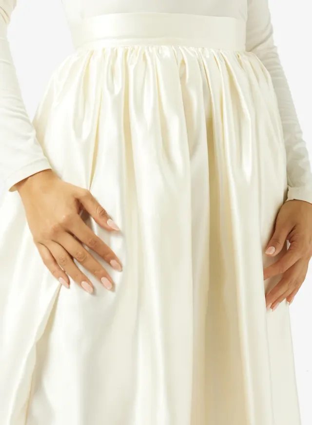 Elegant A-line Cocktail Skirt – image 4