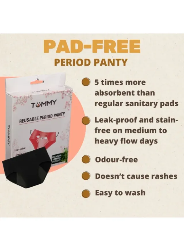 Heavy Flow Reusable Period Panties (2-Pack) Black – image 9