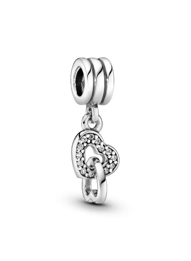 Interlocking Hearts Dangle Charm
