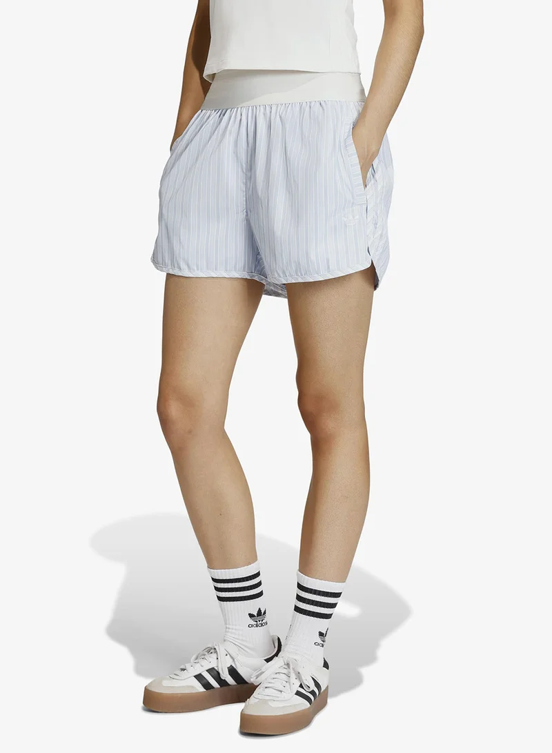 Loose Canvas Shorts Light Steel Blue