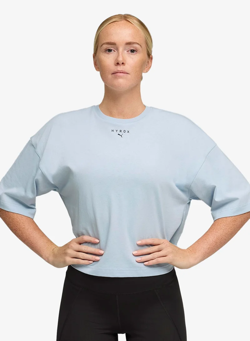 Hyrox Cropped T-Shirt Light Blue