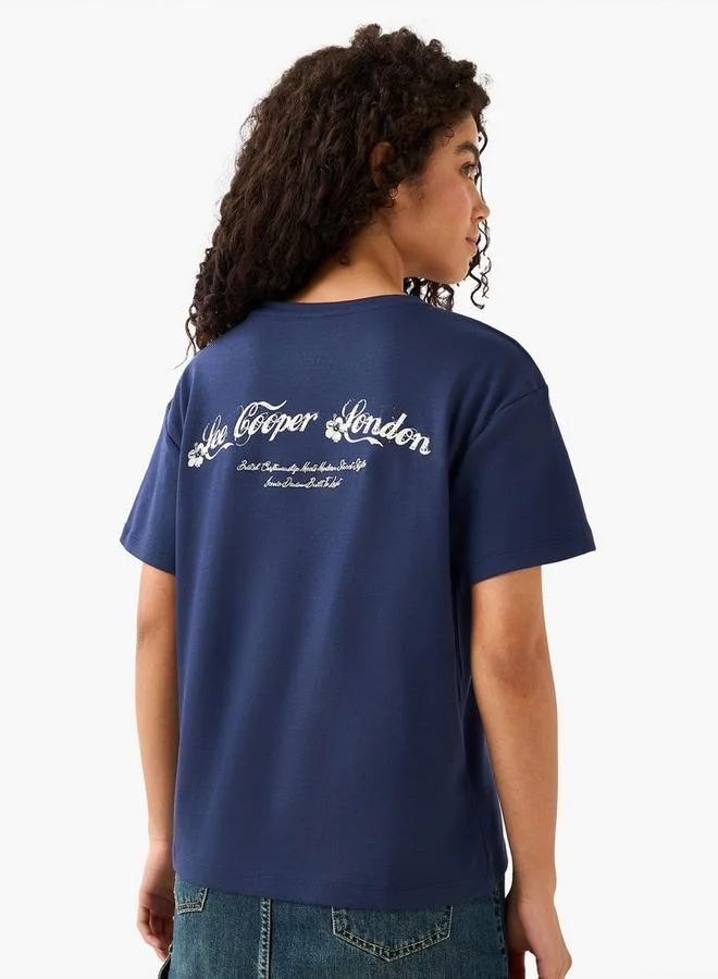 تيشيرت قطني مطبوع Lee Cooper أزرق
