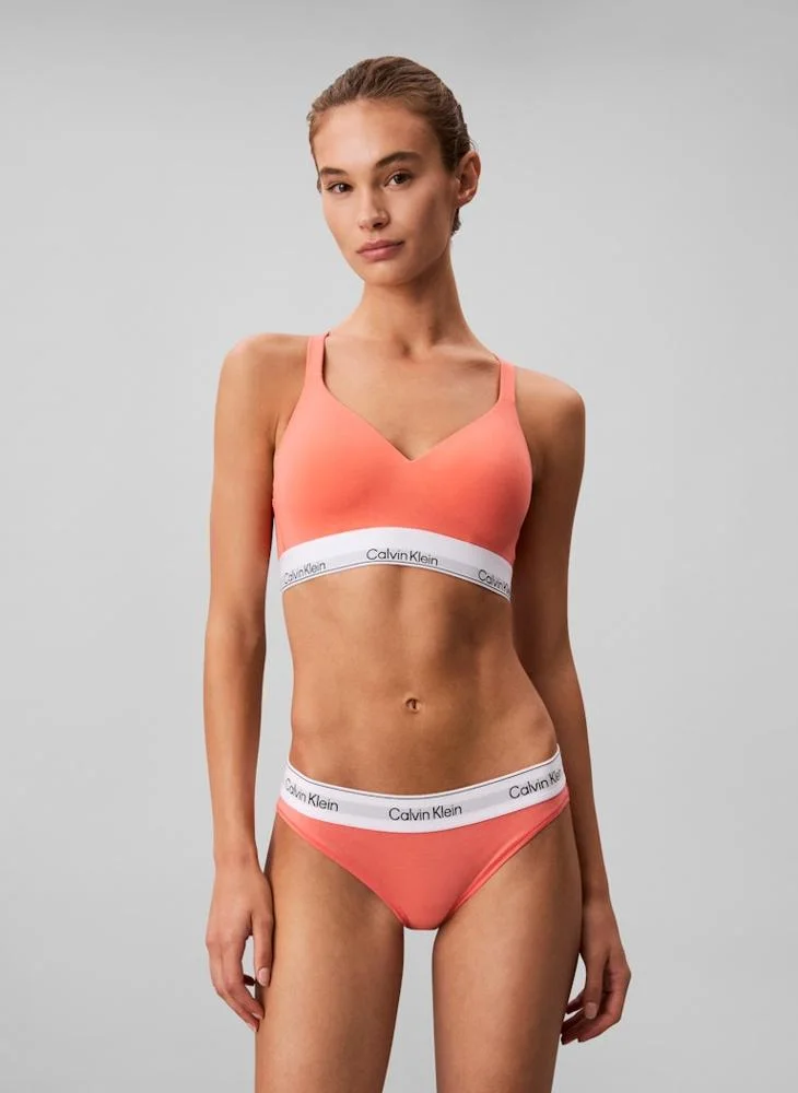 Logo Band Bralette Salmon