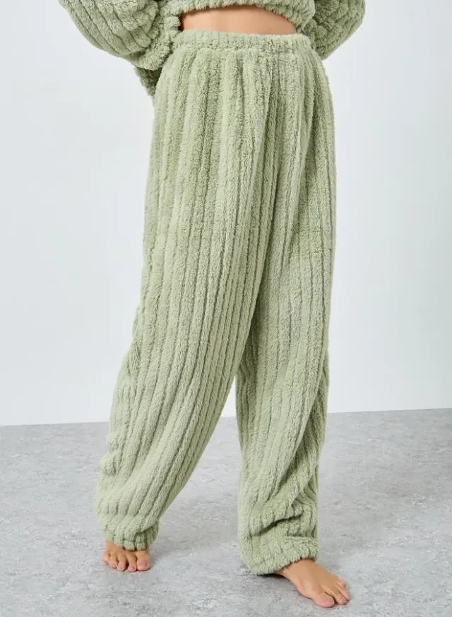Chunky Rib Fleece Drop Shoulder Top and Pyjama Set – image 5