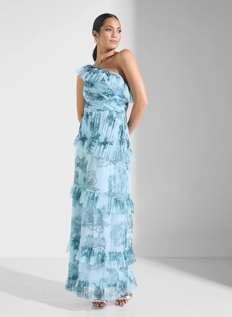 Floral Ruffle Maxi Dress