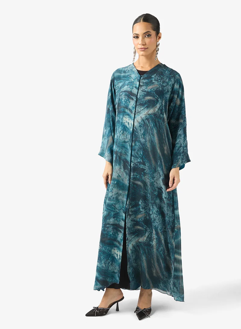 Printed Abaya & Sheila Set