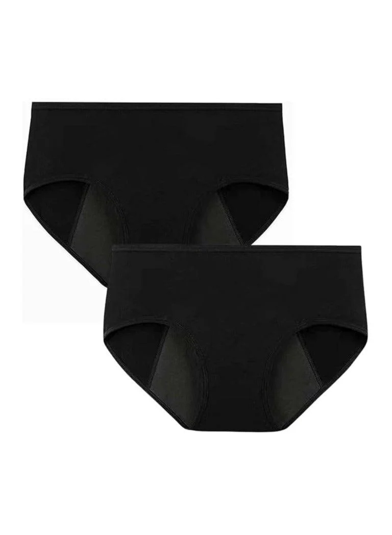 Heavy Flow Reusable Period Panties (2-Pack) Black