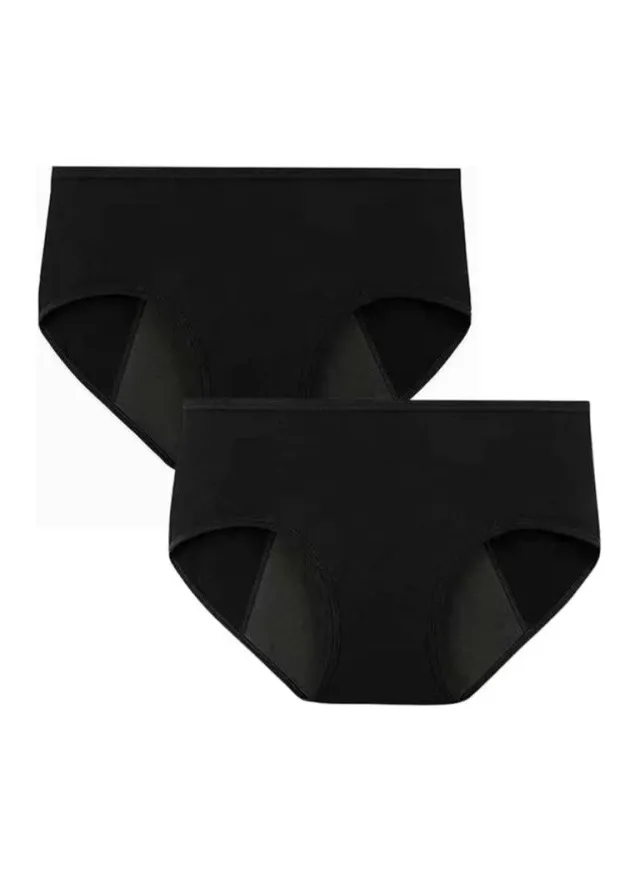 Heavy Flow Reusable Period Panties (2-Pack) Black