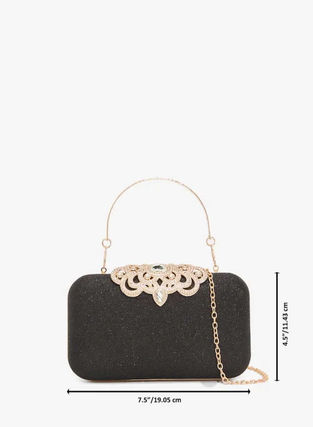 Diamante Embellished Bag Gold – image 5