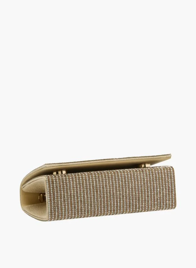 Rhinestone Embellished Clutch With Button Closure Ramadan Collections