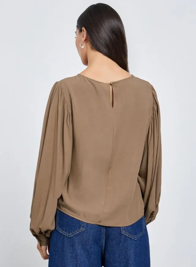 Styli Balloon Sleeve Blouse Cream – image 5