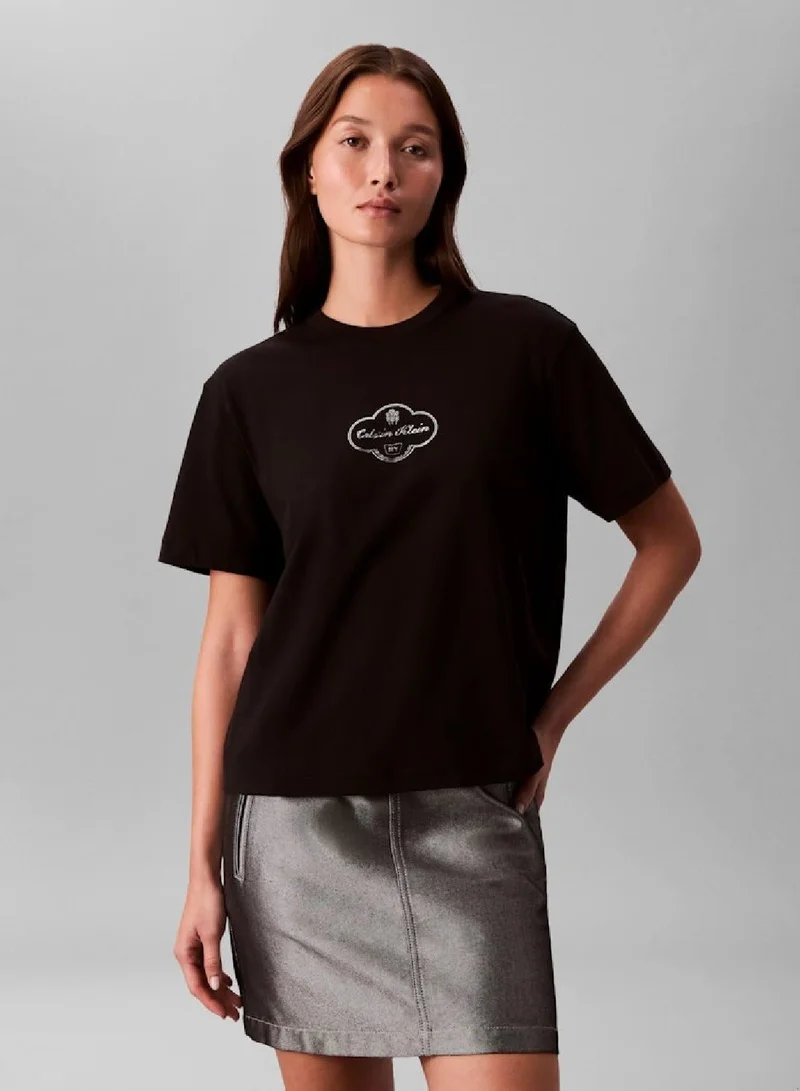Boxy Cocktail Logo T-Shirt Black