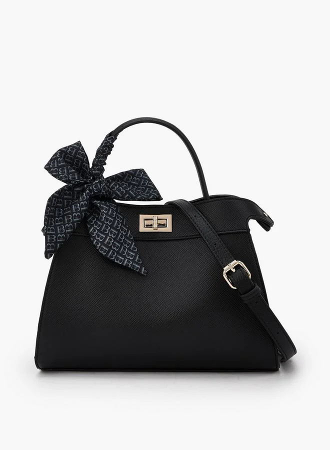 Flora Bella Scarf Accent Tote Bag with Detachable Shoulder Strap