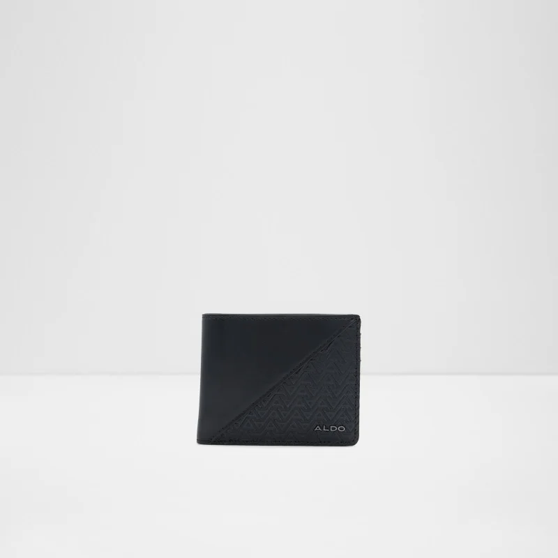 Glerrade Geometric Textured Bifold Wallet Black