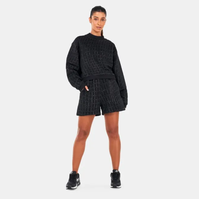 Women's Training Fleece Shorts - Black – image 3