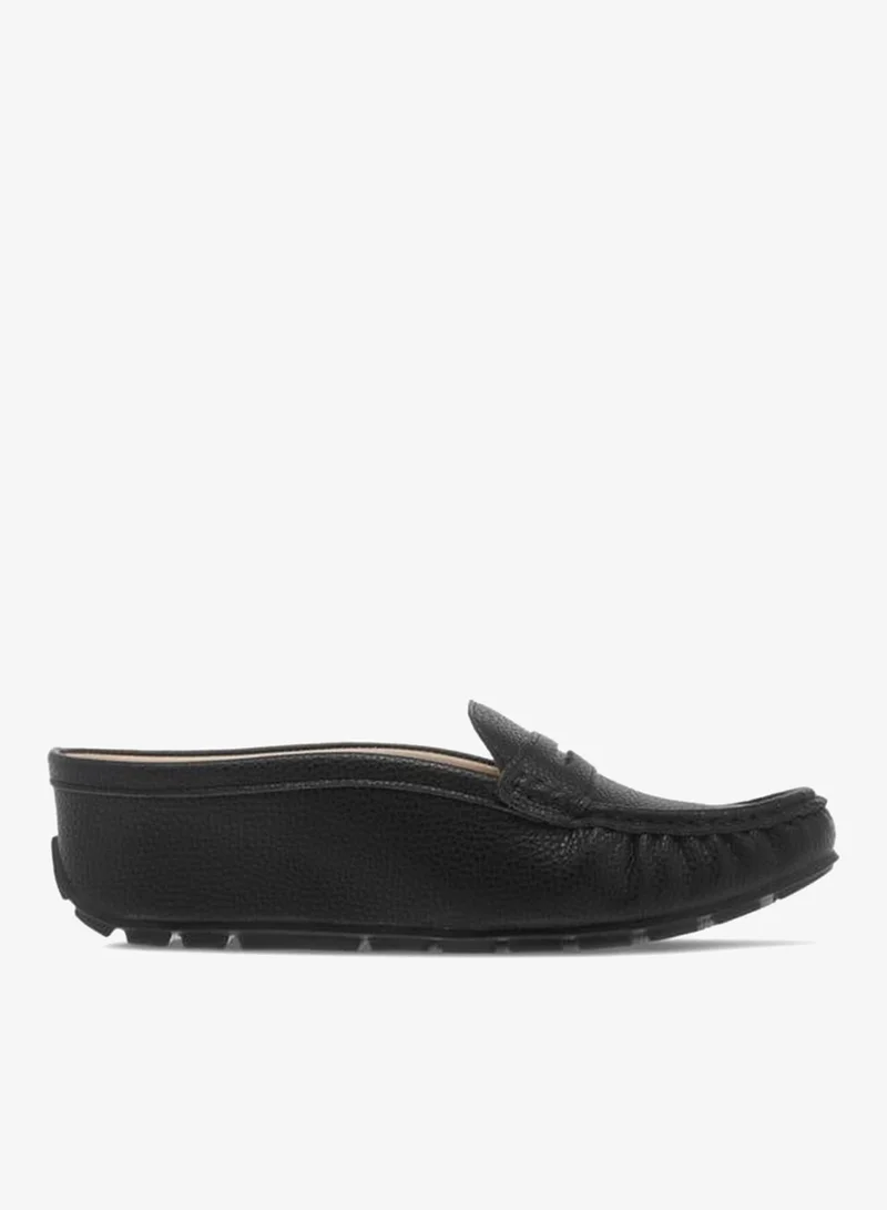 Cutout Detail Slip-On Comfort Mules Black