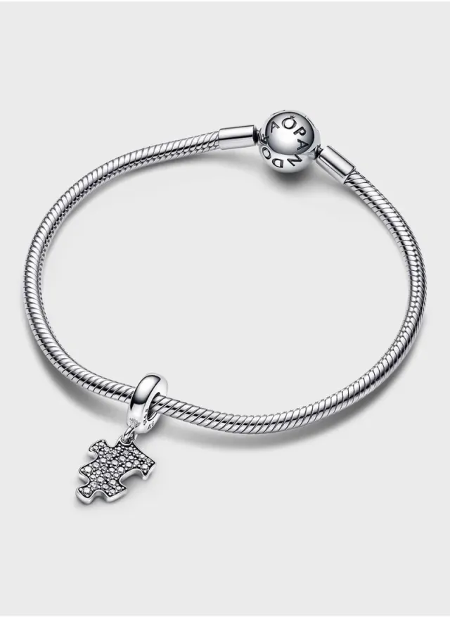 Sterling Silver Cubic Zirconia Puzzle Charm Pendant – image 4