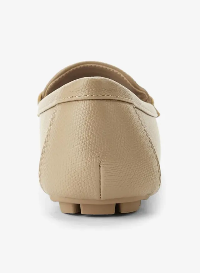 Metallic Trim Loafers Taupe – image 5
