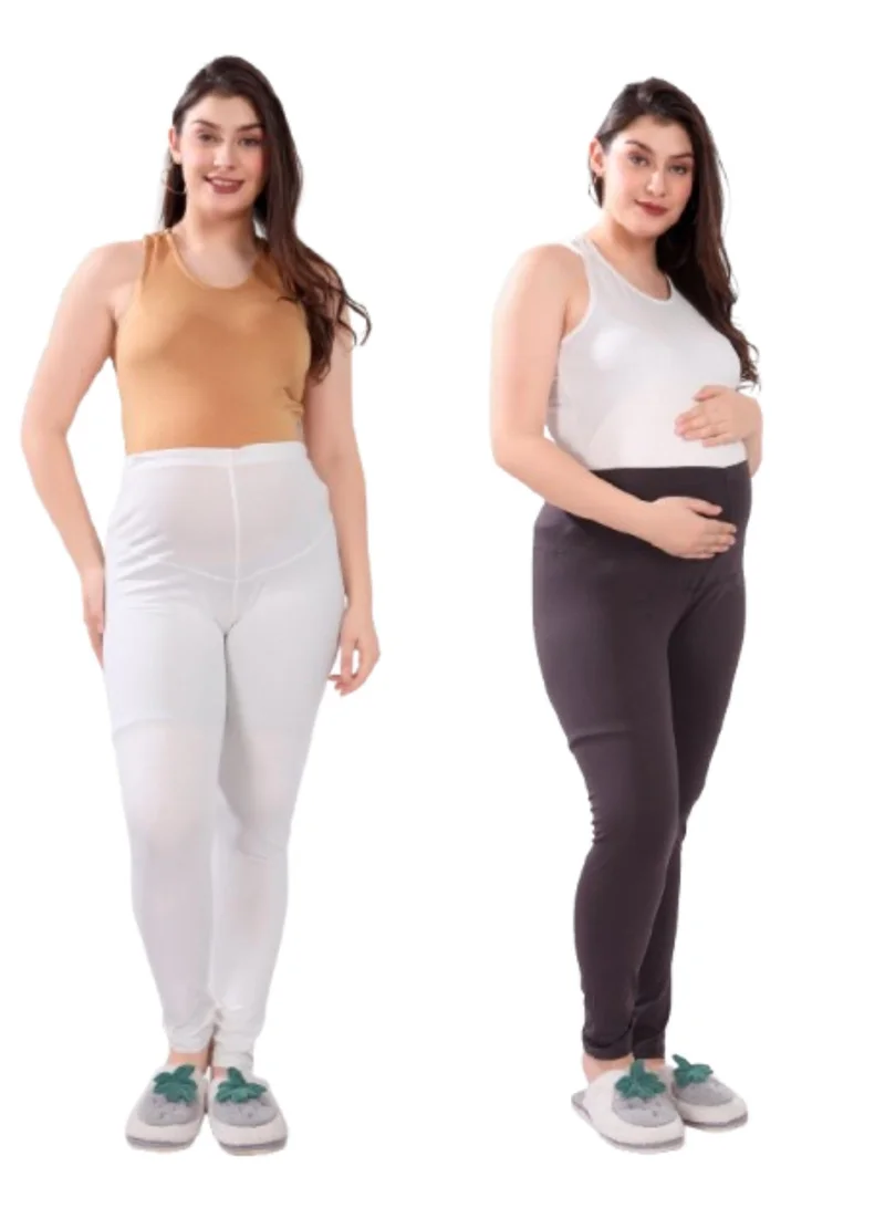 2-Pack High Waist Viscose Maternity Leggings