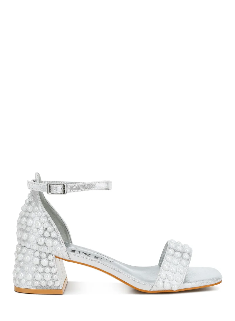 Rhinestone Shimmer Sandals Bronze