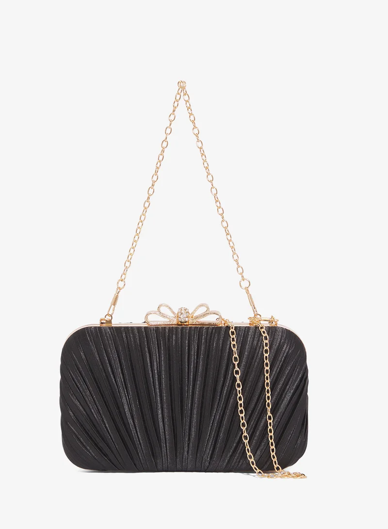 Textured Bow Clutch