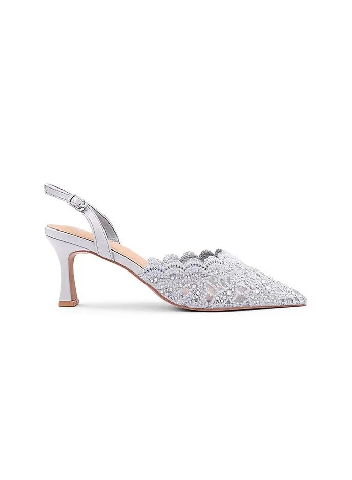 Pointed Toe Slingback Heels