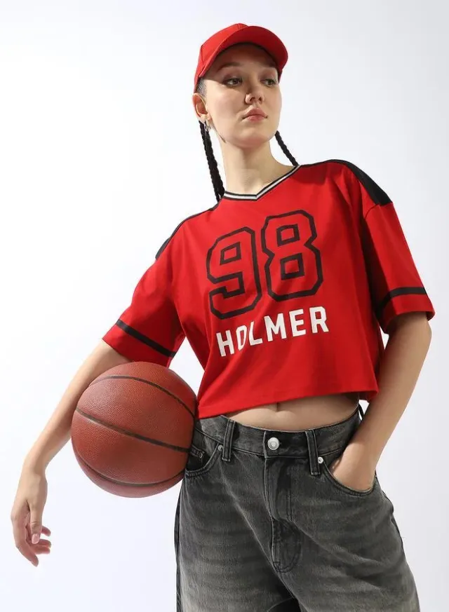 Women's Printed Cotton Boxy Fit T-Shirt Multicolour – image 3