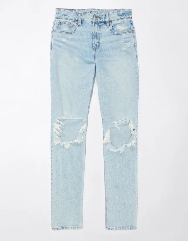 AE Super High-Waist Ripped Straight Jean – image 4