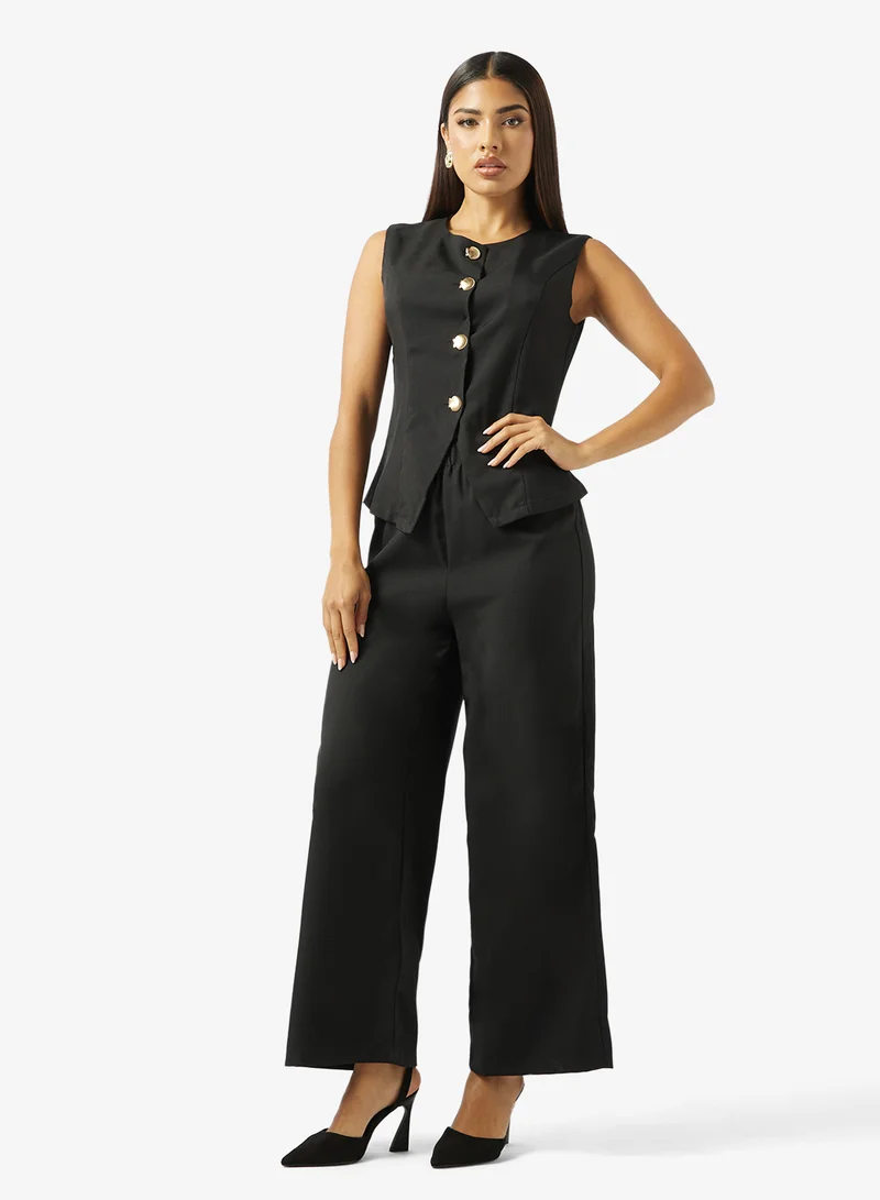 Vest and Pant Set Black
