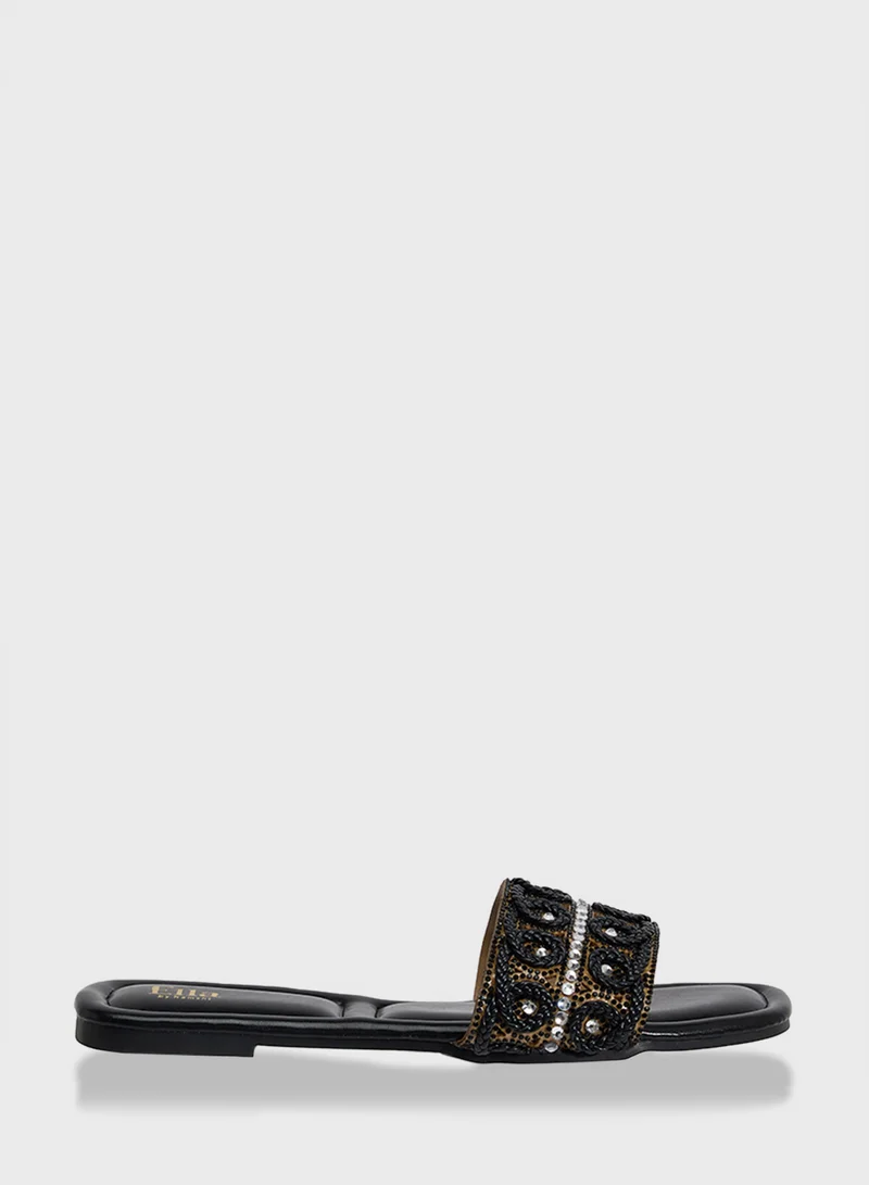 Women's Flat Sandals Black