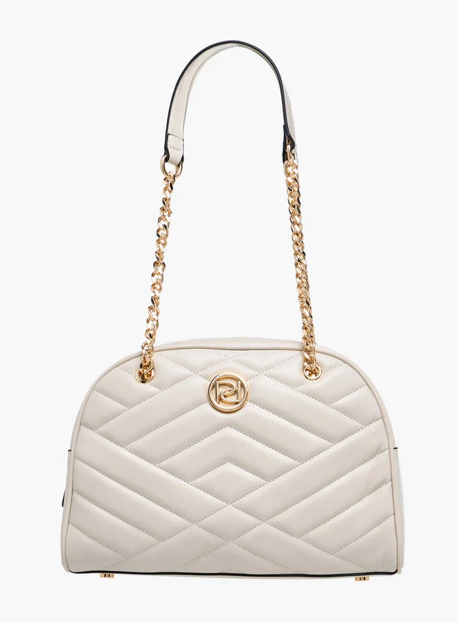 Quilted Zip Shoulder Bag