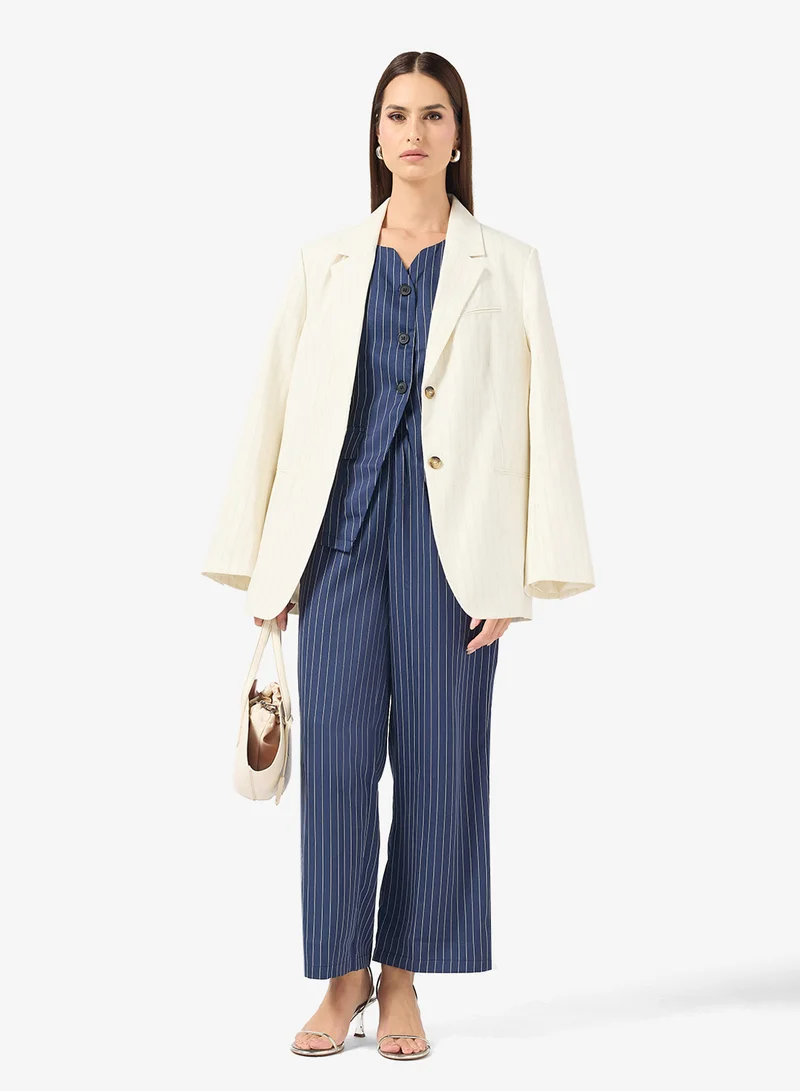 Pinstripe Vest & Pant Set Blue