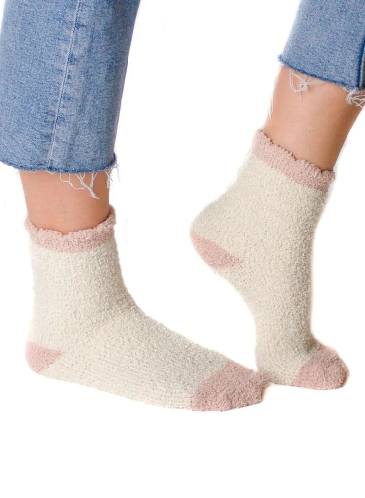 Grey Cozy Slipper Socks, Womens, One Size Fits Most