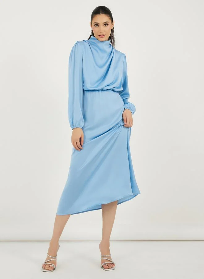 Cowl Neck Midi Dress