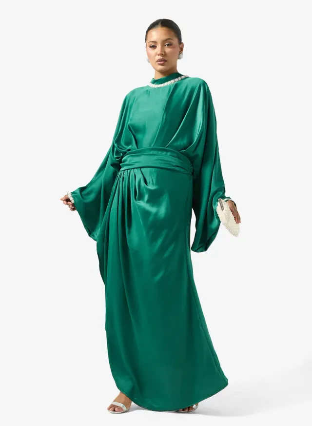 Embellished Draped Plus Size Dress – image 7