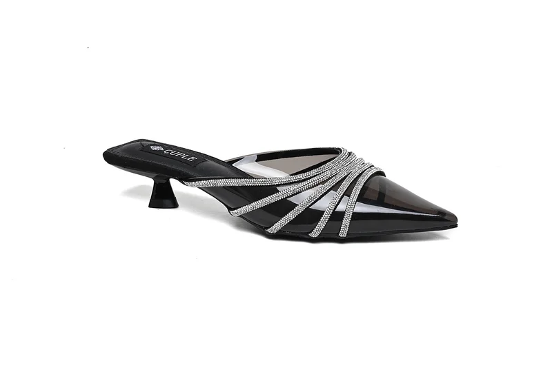 Embellished Low Heel Evening Mule