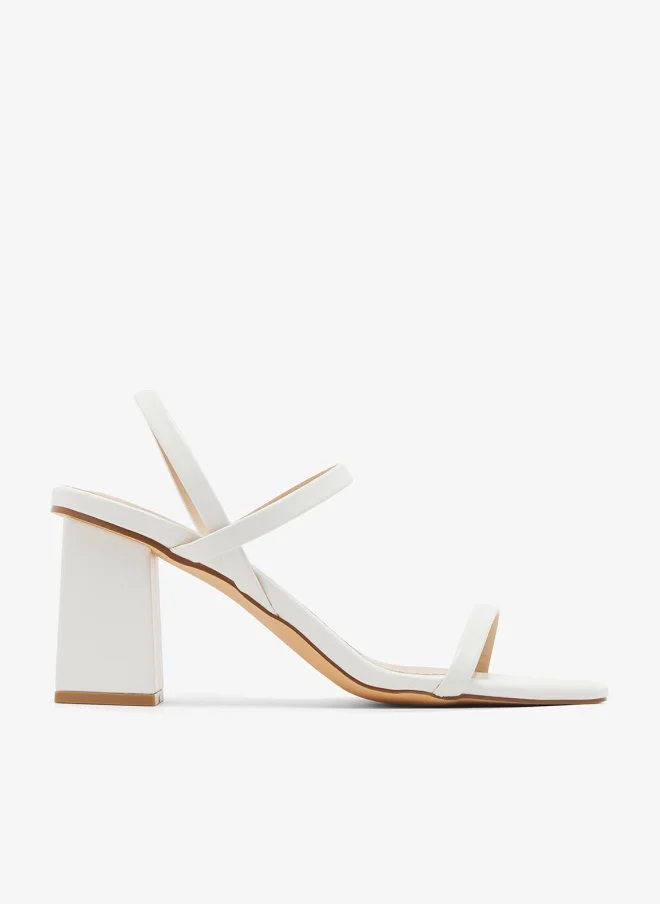 Cara Ankle Strap High-Heel Sandals White